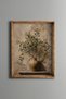 Olive Branches in a Vase - Vintage Patterned Painting - Fine Model
