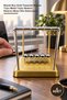 4 Pieces Newton Balance Ball – Large Size Gold Design Balance Ball Metal Ball Newton Balance Table Office Decoration