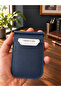 Navy Blue Genuine Vegan Leather Money Clip Wallet – Compact Card Holder and Cash Compartment
