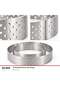 Perforated Tart Circle Round 86 H2.B cm Stainless Steel Tart Mold - 5 Pieces - 4