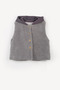 Unisex Children's Plush Vest - Hooded Buttoned Lined Wellsoft Vest