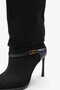 Kelasy Women's Accessory Boots - Black Suede Crocodile