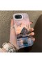 iPhone 16E Compatible Silicone Edge Hard Back Case Istanbul Patterned Couple Phone Case - 3