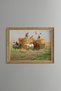 Harvest Time with Horse-Drawn Carts - Vintage Patterned Painting - Fine Model