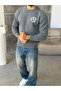 Soft Textured Oversize Knitwear with Est Lettering