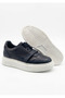 Genuine Leather Navy Blue Men's Casual Shoes - 1015 - 3