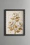 White Peonies with Golden Leaves - Vintage Patterned Painting - Fine Model