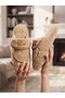 Women's House Slippers |   Wool Plush Slippers |   Patterned Half-Closed Lightweight Non-Slip Sole