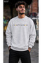 Men's Courage Stripe Detailed Printed Crew Neck Casual Regular Fit Sweatshirt