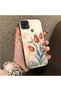 Oppo A15 Compatible Silicone Edge Hard Back Case Tulip Patterned Lover Couple Phone Case - 3