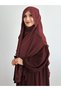 Shaded Souffle Khimar Chiffon Shawl Burgundy - 2