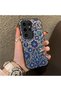 Samsung Galaxy S24 Ultra Compatible Silicone Edge Hard Back Case with Iznik Tile Pattern Phone Case - 3