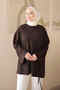 Brown Side-Tie Modal Tunic - 4