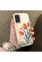 Samsung Galaxy A72 Compatible Silicone Edge Hard Back Case Tulip Pattern Loving Couple Phone Case - 3