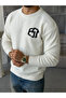 Soft Textured Oversize Knitwear with Est Lettering