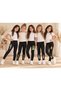 Girl's Printed Black Tights Set of 5 - 2