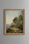 Sheep on the Forest Road - Vintage Patterned Painting - Fine Model