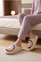 Women'S, Velvet, Smiling Face Figured, Wool Inside, Silent Sole House Slippers - 8