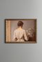 Woman in White Dress - Vintage Patterned Painting - Slim Model