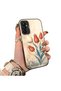 Samsung Galaxy M13 Compatible Silicone Edge Hard Back Case Tulip Patterned Lover Couple Phone Case