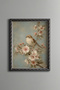 Little Bird among Spring Flowers - Vintage Patterned Painting - Fine Model