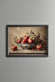 Abundance of Pomegranates in a Chinaware Bowl - Vintage Patterned Painting - Fine Model