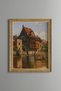 Historical Houses by the River - Vintage Patterned Painting - Fine Model