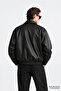 Men's Oversize Black Leather Jacket-00225067 - 3