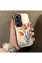 Infinix Hot 60 5g Compatible Silicone Edge Hard Back Case Tulip Pattern Loving Couple Phone Case - 3