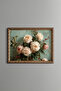 White Peonies - Vintage Patterned Painting - Fine Model