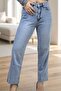 High Waist Lycra Mom Fit Jean Denim Pants