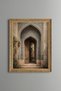Tile Arched Wooden Door - Vintage Patterned Panel - Slim Model