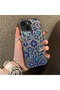 iPhone 15 Compatible Silicone Edge Hard Back Case with Iznik Tile Pattern Phone Case - 3