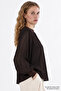 Ribbed Lined Crew Neck Regular Blouse - 2