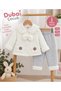 Baby Girl 2 Piece Plush Detailed Coat and Pants Set 6-9-12 Months - 3