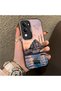 Vivo Y04 Compatible Silicone Edge Hard Back Case Istanbul Patterned Couple Phone Case - 3