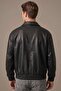 Zr Oversize Black Men's Leather Jacket - 3