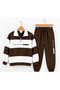 Balance Unisex Color Blocked Tracksuit Set Half Zipper Sweatshirt Jogger