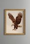 Eagle with Spread Wings - Vintage Patterned Painting - Fine Model