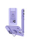 Apple iphone 15 pro case zuma business card holder ringed silicone - purple