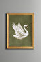 White Swan - Vintage Patterned Painting - Fine Model