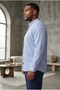 Men's Large Size Oversized Regular Fit Long Sleeve 100% Cotton Court Collar Shirt - 3