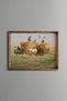 Harvest Time with Horse-Drawn Carts - Vintage Patterned Painting - Fine Model