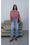 Plaid Bomber Jacket Red - 3