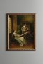Chat in the Painter's Workshop - Vintage Patterned Painting - Fine Model