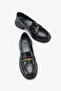İsolre Women's Loafer Shoes - Black Crocodile - 2