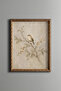 Little Sparrow on a Blooming Branch - Vintage Patterned Painting - Fine Model