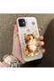 iPhone 12 Pro Compatible Silicone Edge Hard Back Case Cat Pattern Loving Couple Phone Case - 3