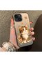 iPhone 13 Compatible Silicone Edge Hard Back Case Cat Pattern Loving Couple Phone Case - 3