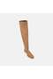 Women's Tan Square-Toe Over-The-Knee Stretch Boots - 7